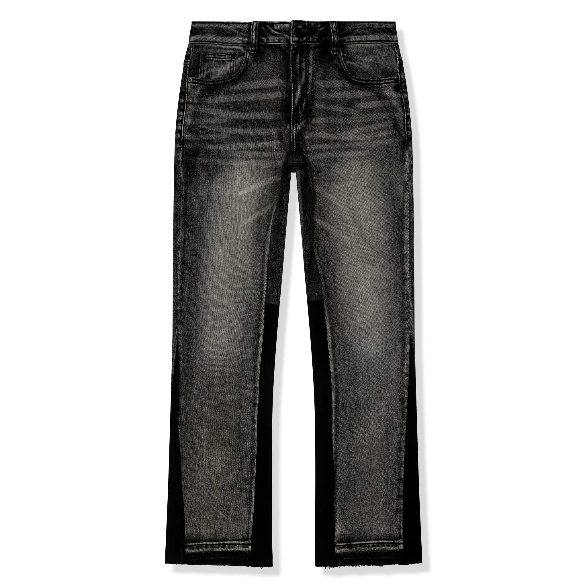Front view of SIARR Flared Jeans Dark Grey